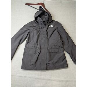 The North Face Antora DryVent Rain Jacket Women M Black Waterproof Cinch Waist
